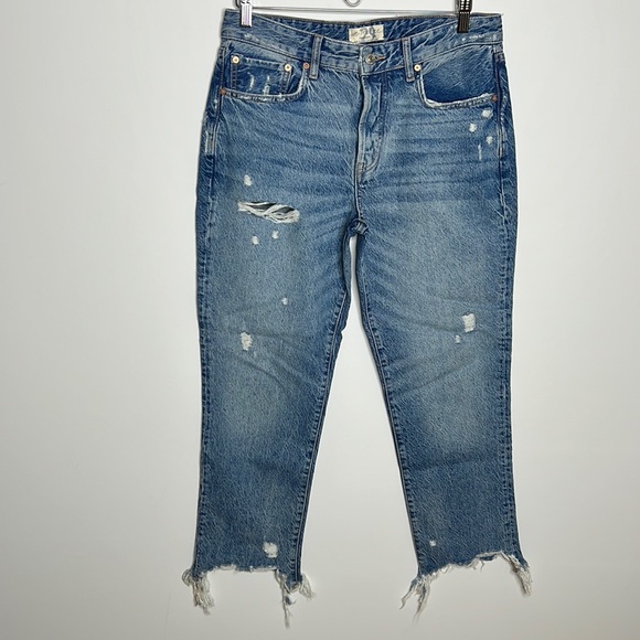 Free People Denim - Free People We The Free Distressed Frayed Hem Ankle Jeans‎ Sz 29 (NWOT)